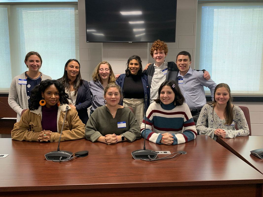 The contingent from Huntington included science teacher Nicole Cooper (back row, second from left) and nine passionate environmental advocates.