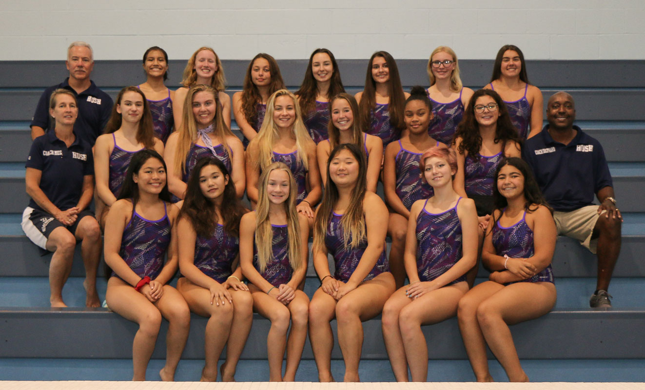 The 2019 Huntington-Walt Whitman varsity girls' swimming and diving team.