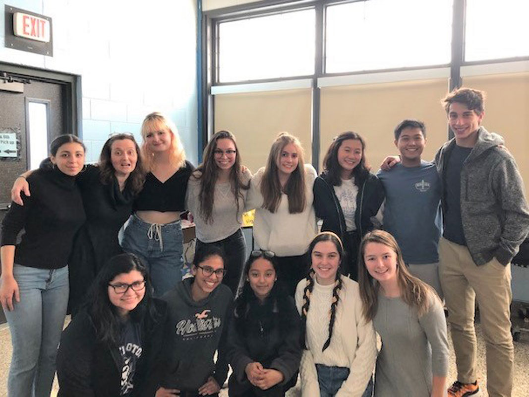French Honor Society members met with STEM school sixth graders 