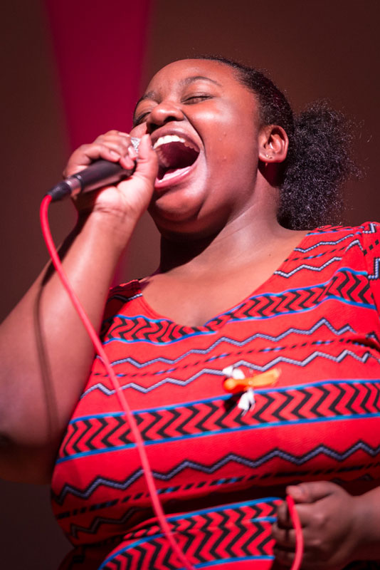  Jai-la' Bush performing at the K-Factor talent show. (Darin Reed photo)