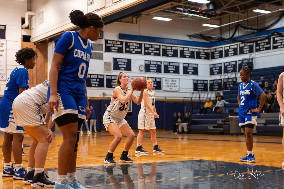 Abby Maichin at the free throw line. (Darin Reed photo.)