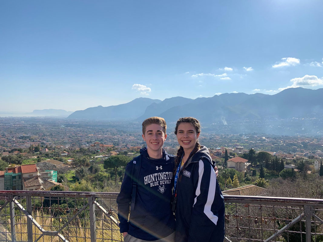 Nate Deegan and close friend Bella DiBenedetto in Italy.