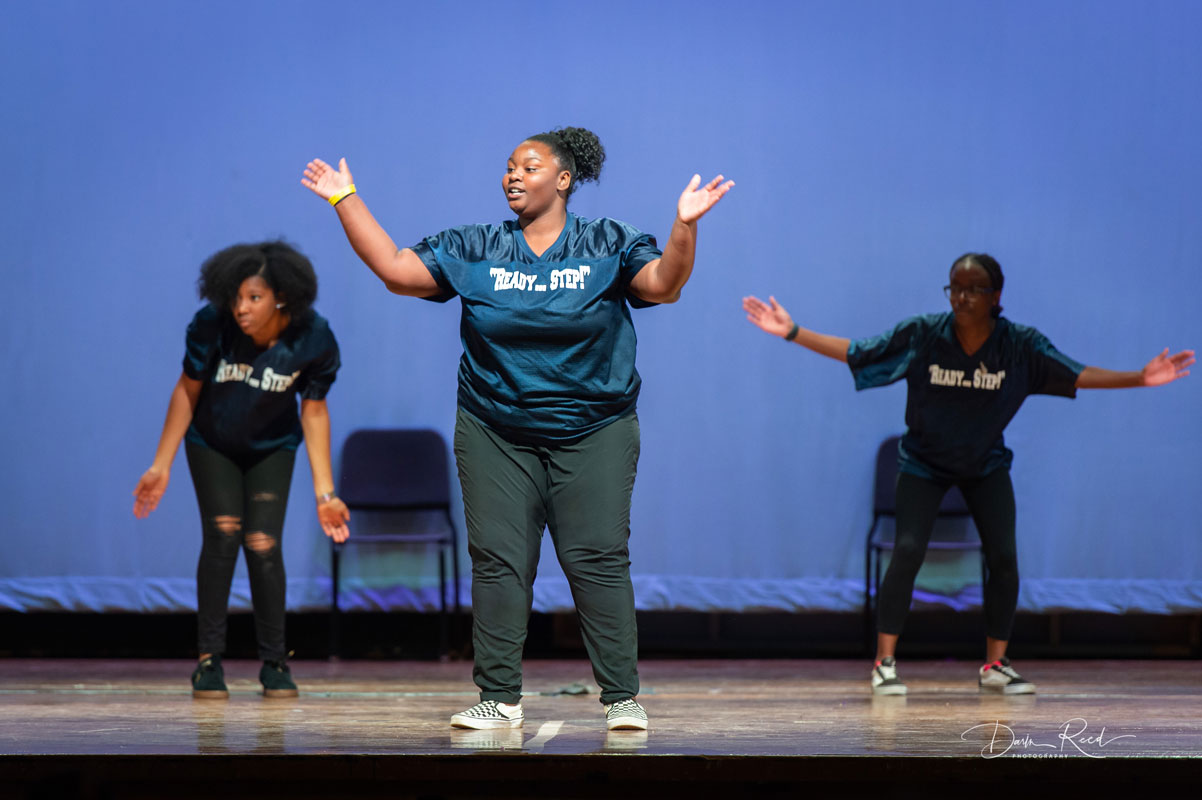 Jai-la' Bush is a four year veteran of Huntington's Ready Step team. (Darin Reed photo)