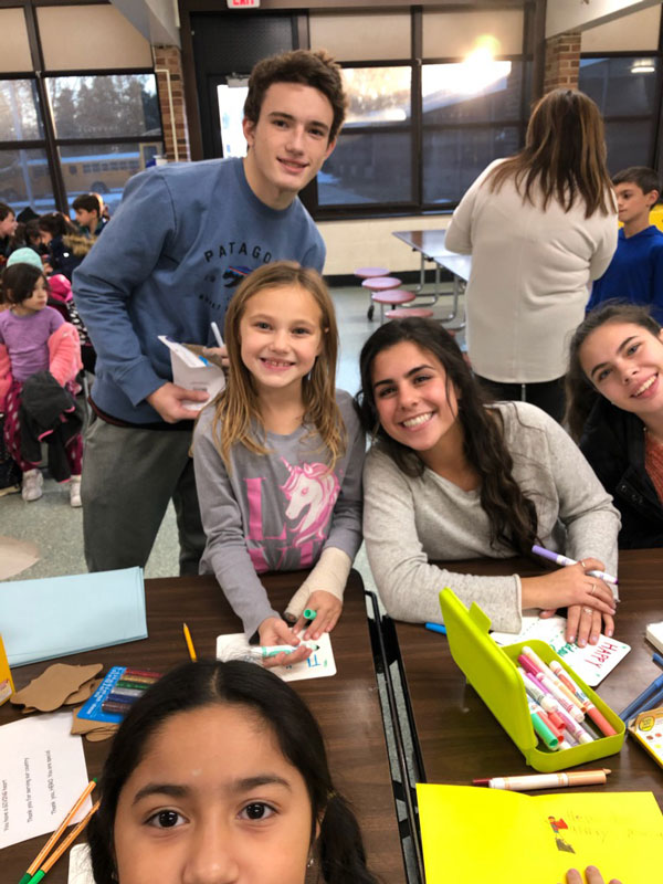 The Interact members and the Jefferson third graders really hit it off.