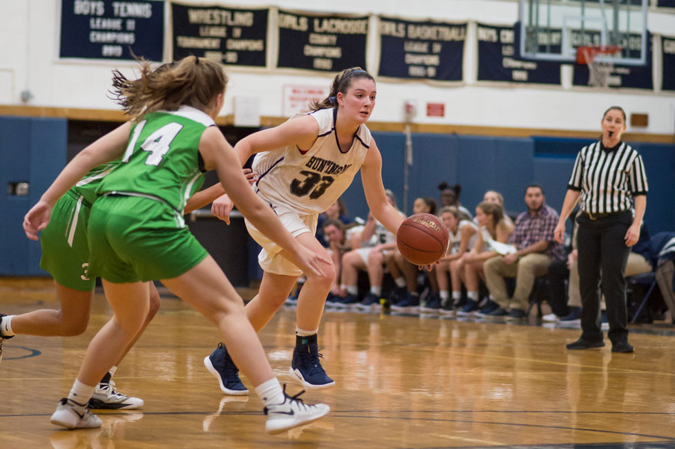 Junior Abby Maichin has been Huntington's basketball star this winter. (Darin Reed photo.)