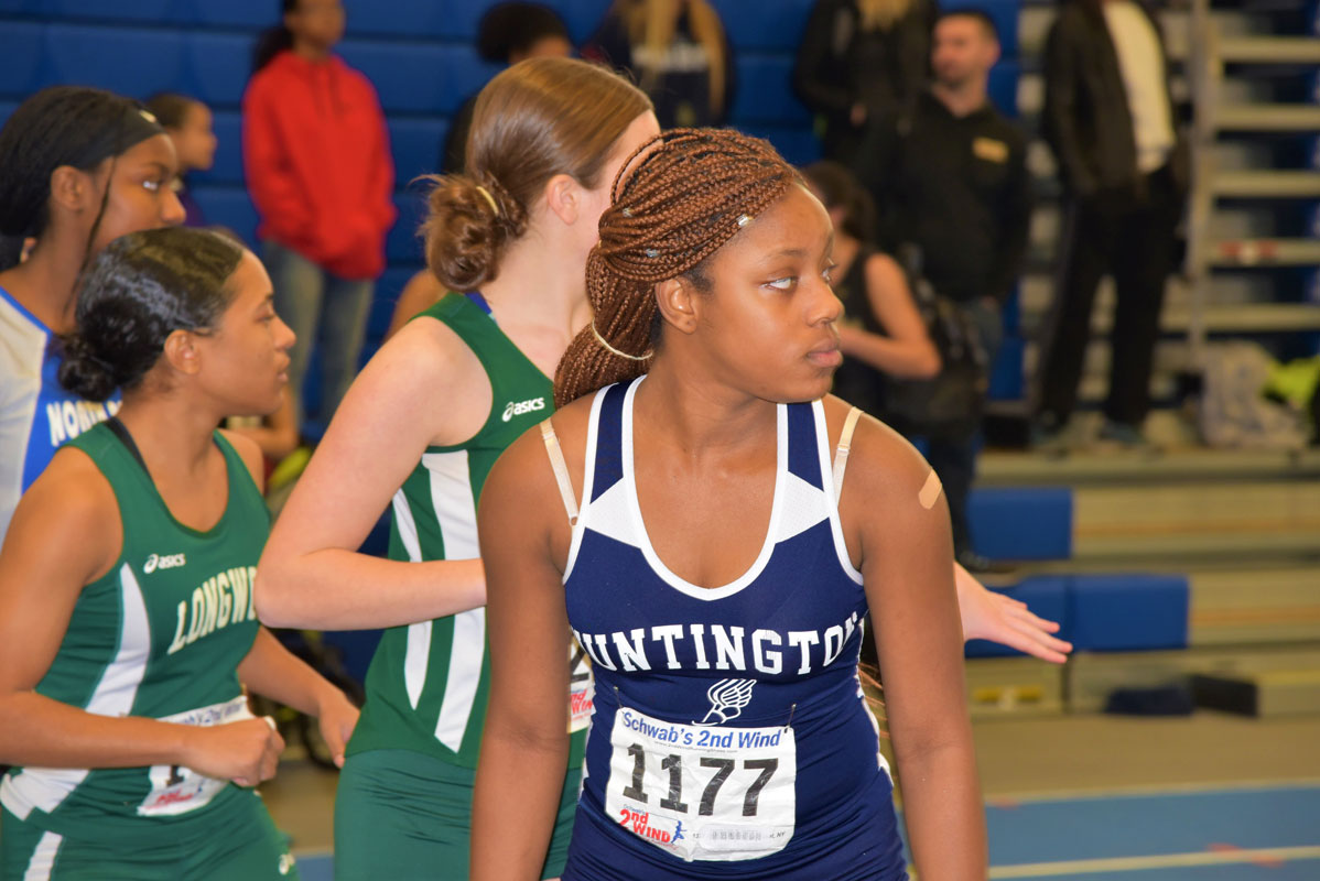 Huntington sophomore Dejanae Linton ran on the county championship 4x200m relay team