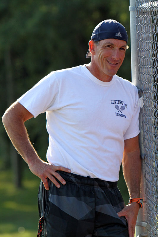 Huntington tennis head coach Jamie Fishlow. (Photo by Mike Connell.)