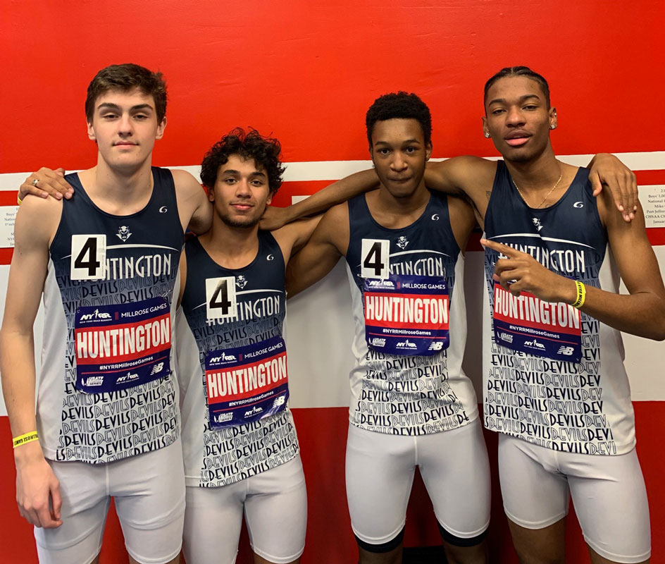 Huntington's 4x400m relay won the Millrose Games' LI division on Saturday.