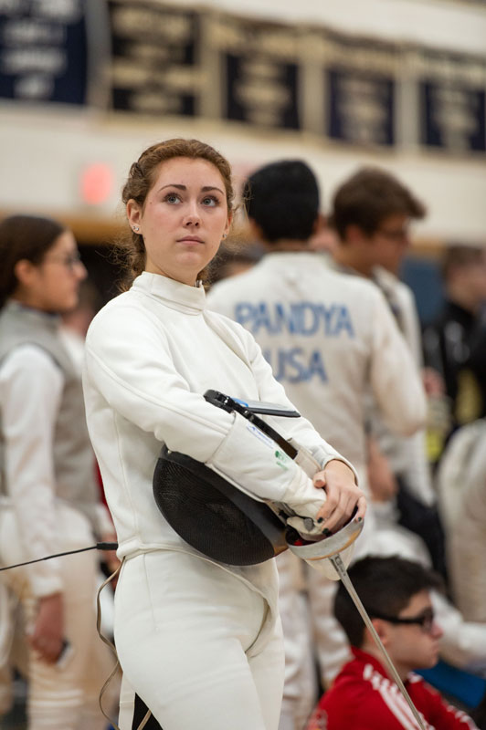 The Huntington girls' fencing team was a proud group. (Darin Reed photo