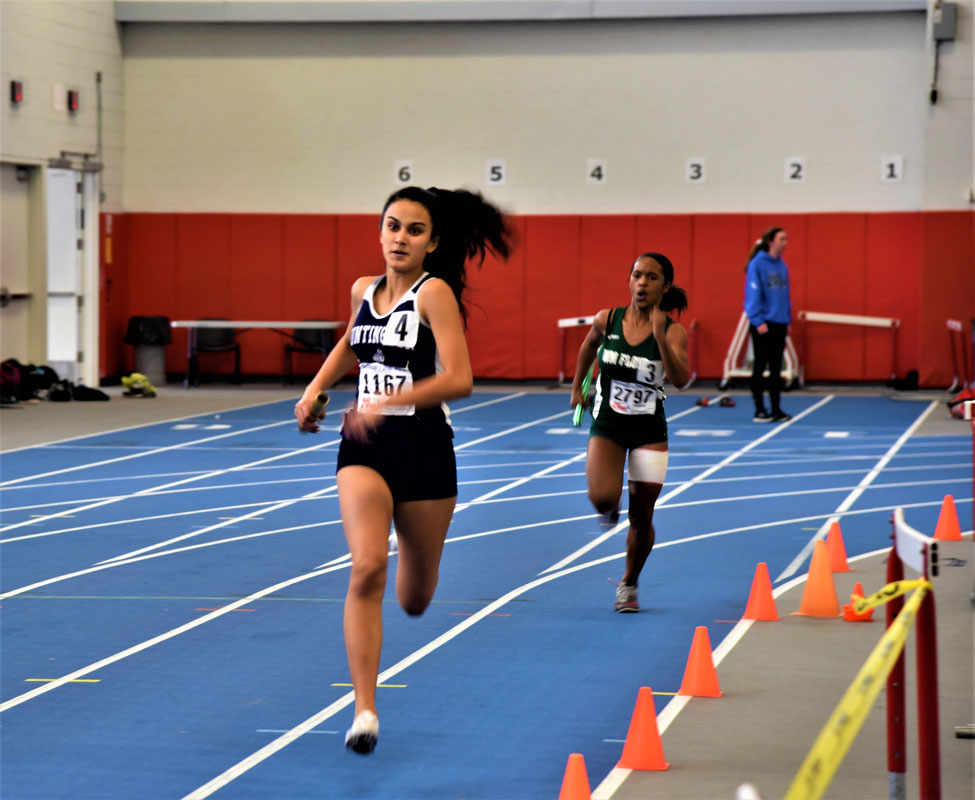 Freshman Olivia Conte ran the anchor leg on the 4x400m county championhip relay. 