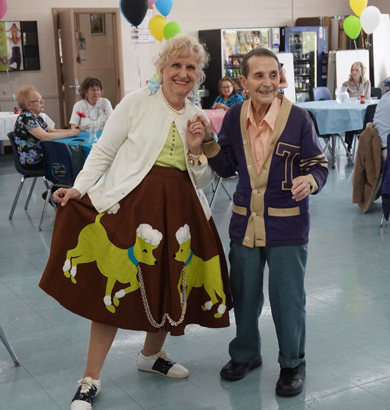 Last year's prom-goers got into the 1950's theme of the event.