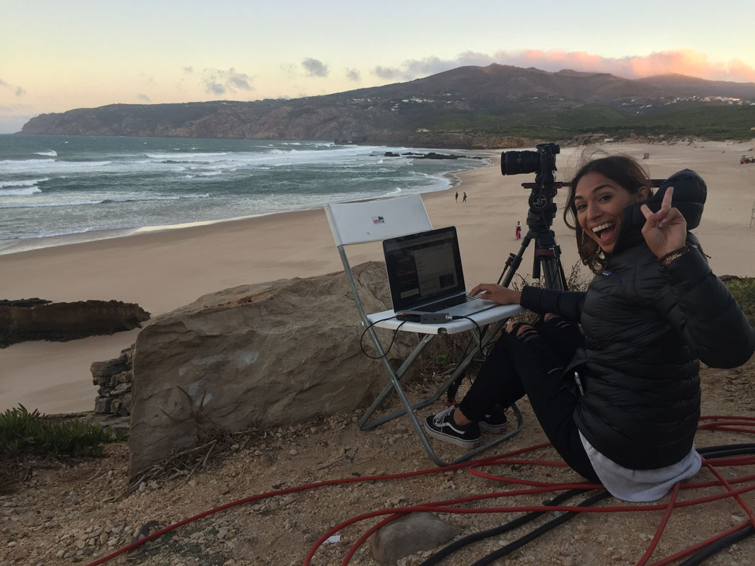 Huntington grad Maya Bengston in Cascais, Portugal.