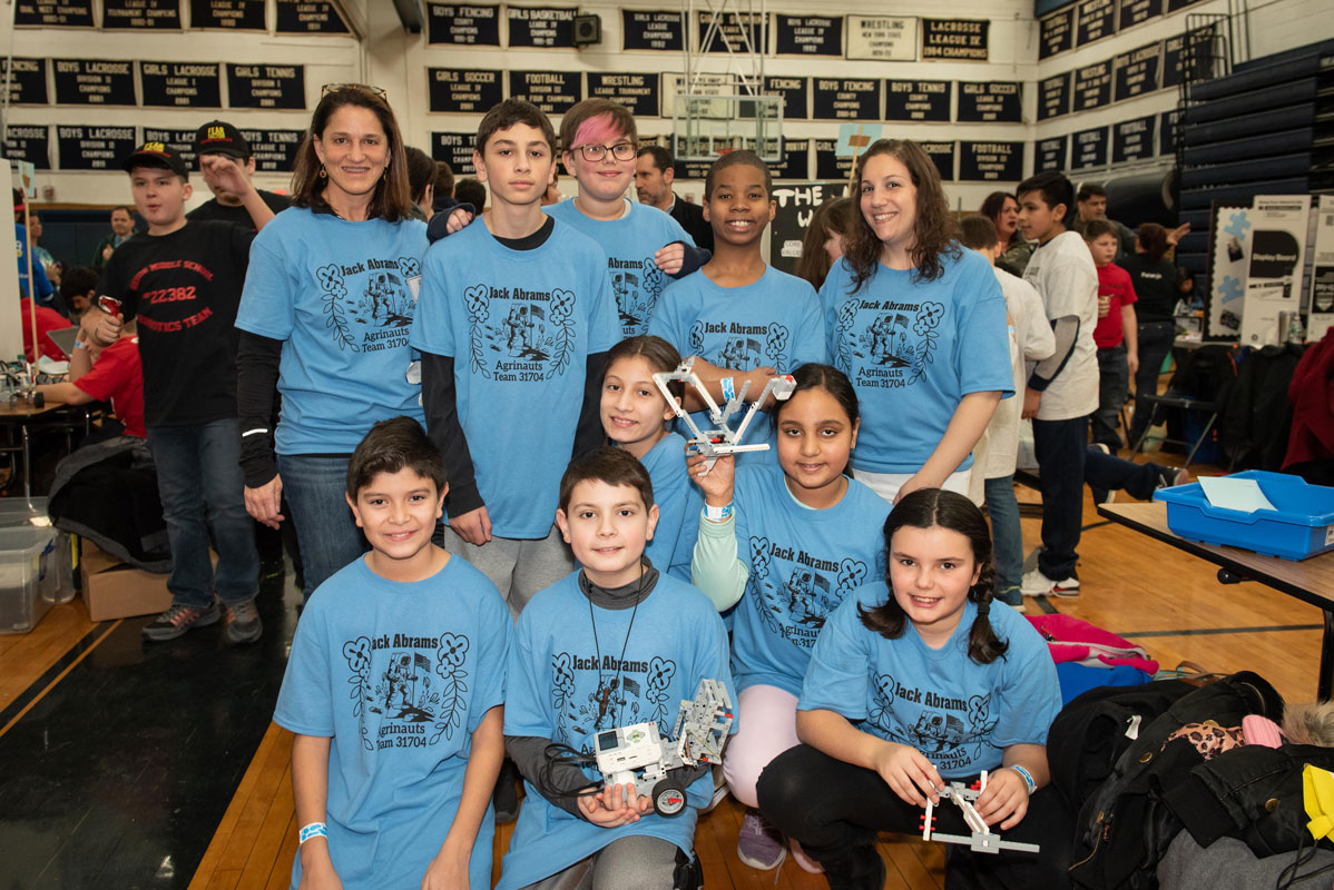 Jack Abrams STEM Magnet School's sixth grade Lego League team is headed to the LI finals. (Darin Reed photo.)