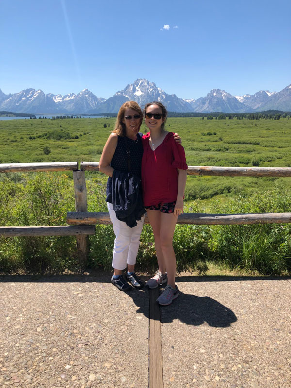 Maggie Lalor (right) with her mom, Cathy at Grand Teton National Park.