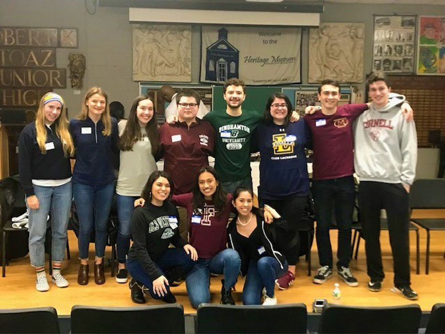 An alumni panel met with current Huntington High School students last Friday morning.