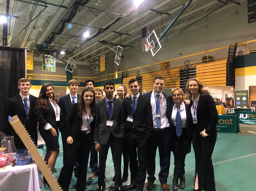 Huntington High School business students participated in Virtual Enterprise trade show at LIU Post.