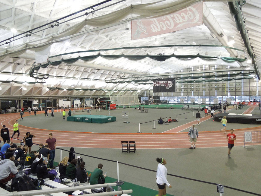 Huntington boys' track sparkled at Dartmouth's Leverone Field House.