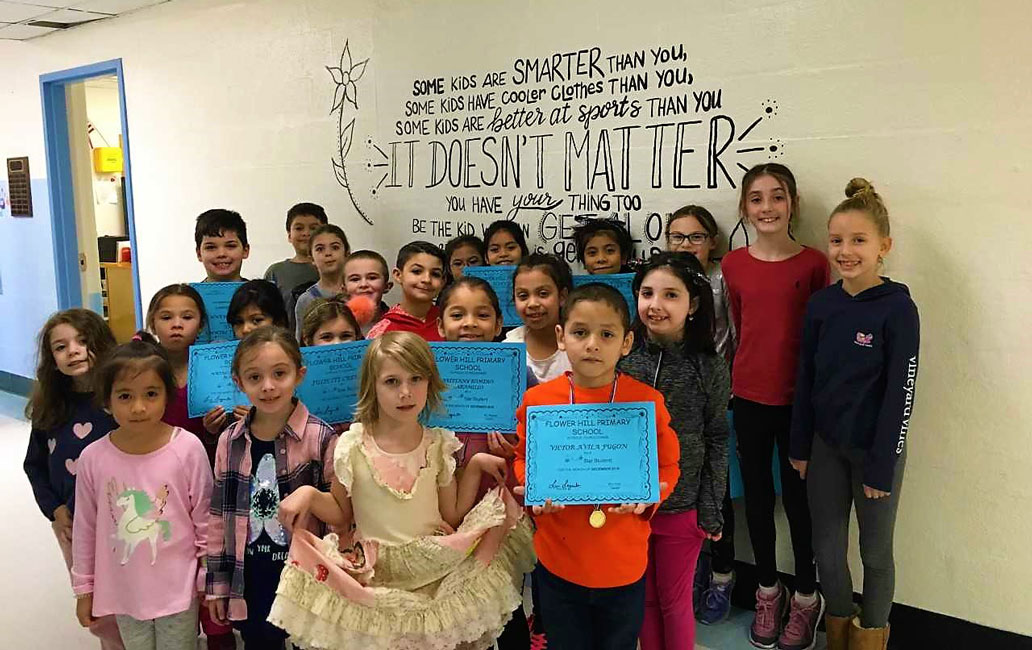 Flower Hill School's December Stars of the Month.