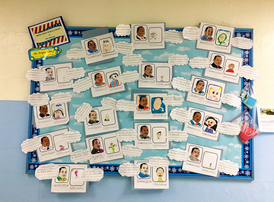 Washington School dual language first graders celebrated Dr. Martin Luther King Jr's life and legacy.
