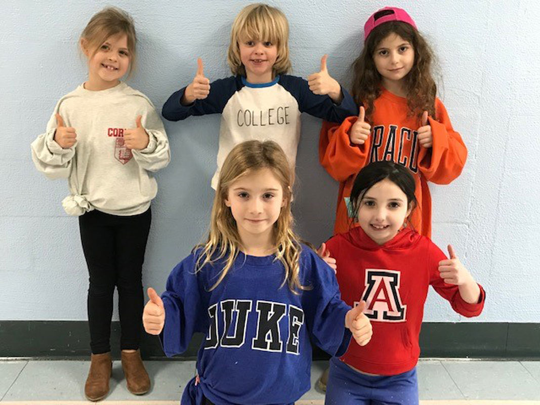 Huntington elementary school students got into the spirit of College Awareness Day.