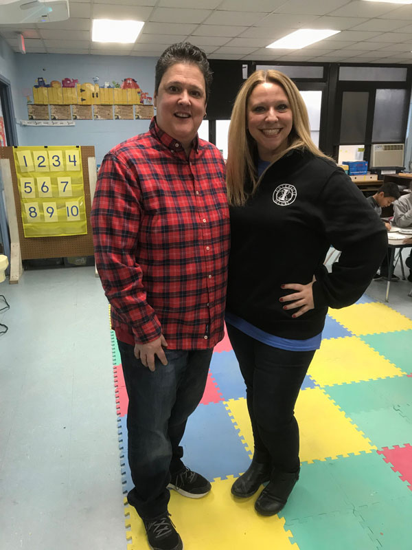 Debbie Quiles and Camille Tedeschi organized the event for the Interact club and Washington third grade leadership team.