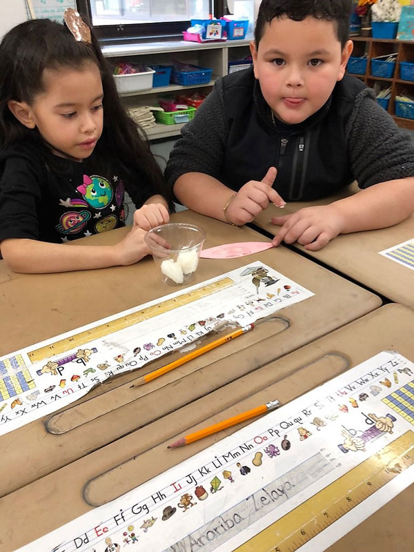 Jefferson School first graders explored how water birds use oil coated feathers to weatherproof themselves.
