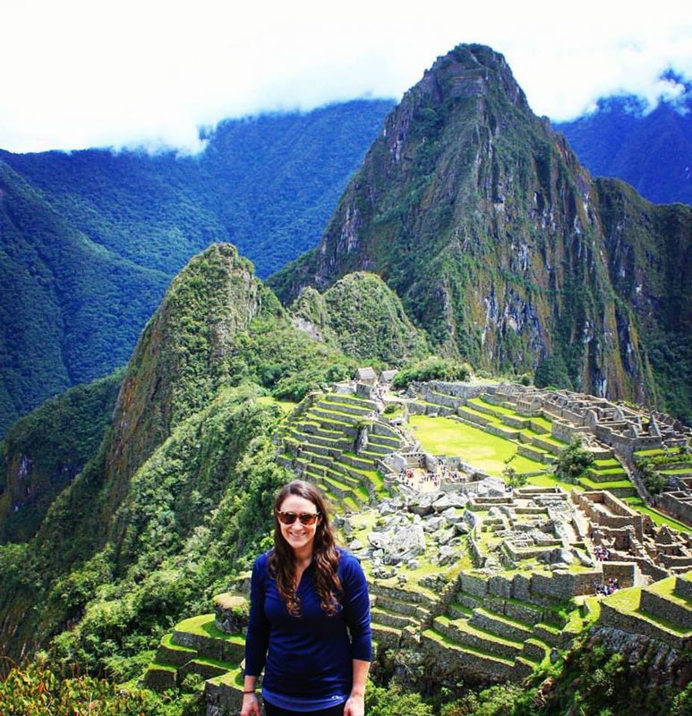 Huntington Class of 1997 valedictorian Susie Fiore in Machu Picchu in Peru.