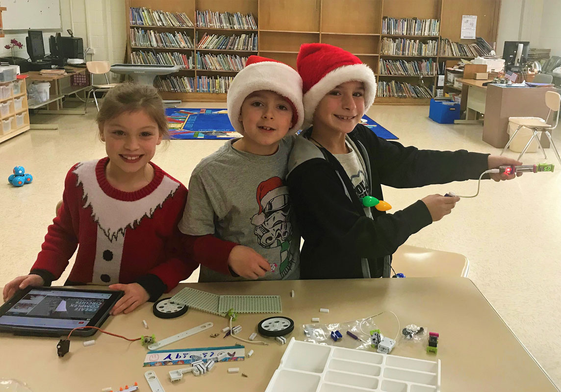 Washington Primary School second graders loved working with Little Bits during an engineering initiative. 