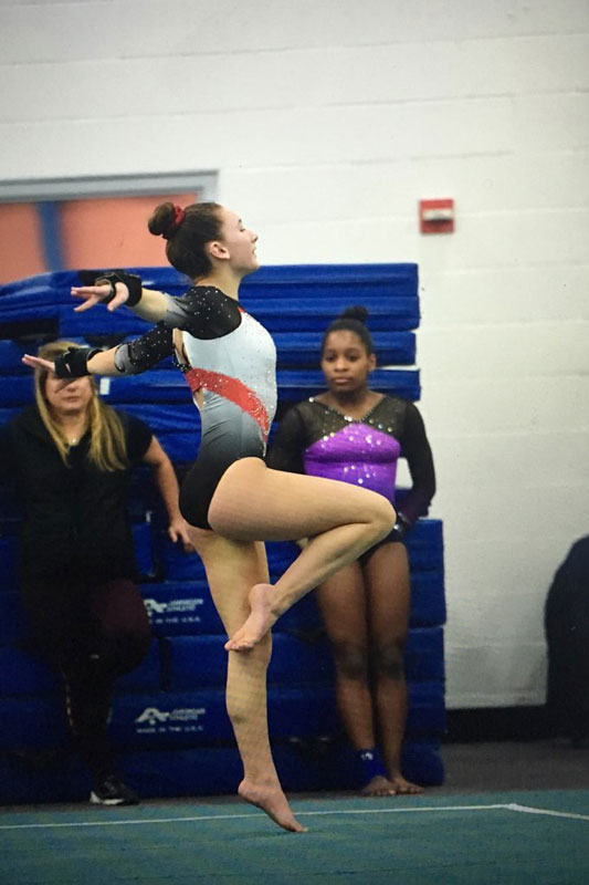 Huntington junior Baylie Larsen is an accomplished gymnast