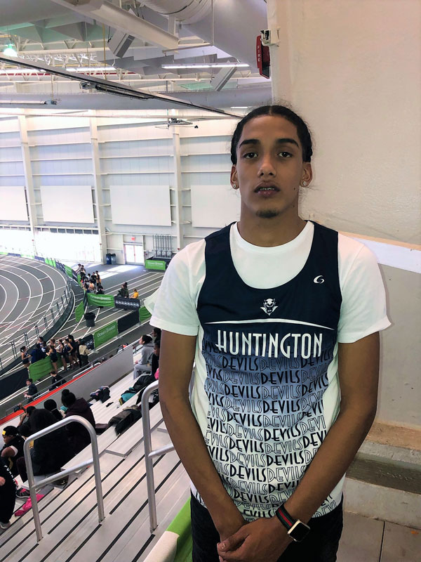 Jaden Bholan is among the top ranked high jumpers in Suffolk this winter.