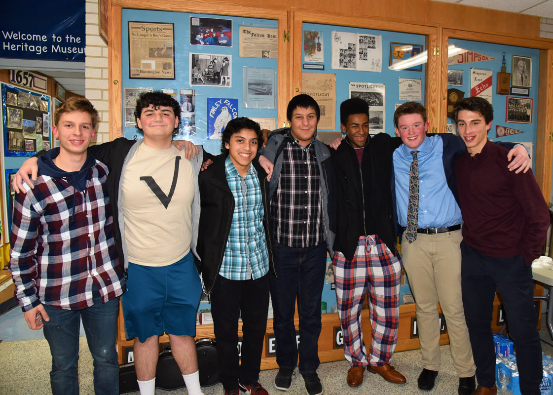 Some of Tri-M's continuing members who also attended the induction ceremony 