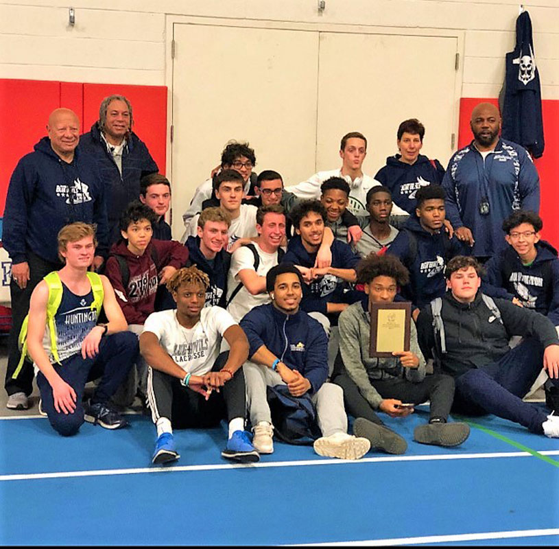 The Blue Devil boys' indoor track and field team won the Suffolk League III title last weekend.