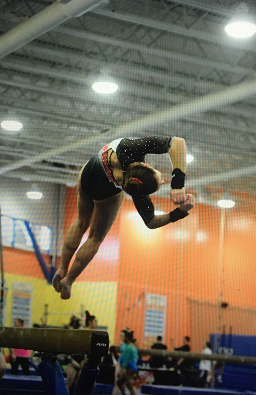 Huntington junior Baylie Larsen is an accomplished gymnas