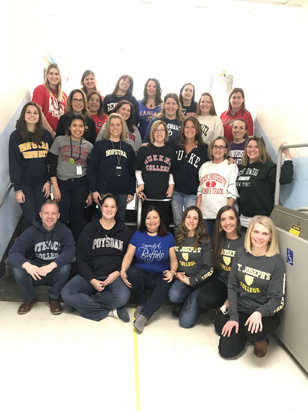 Southdown School faculty members enjoyed College Awareness Day.