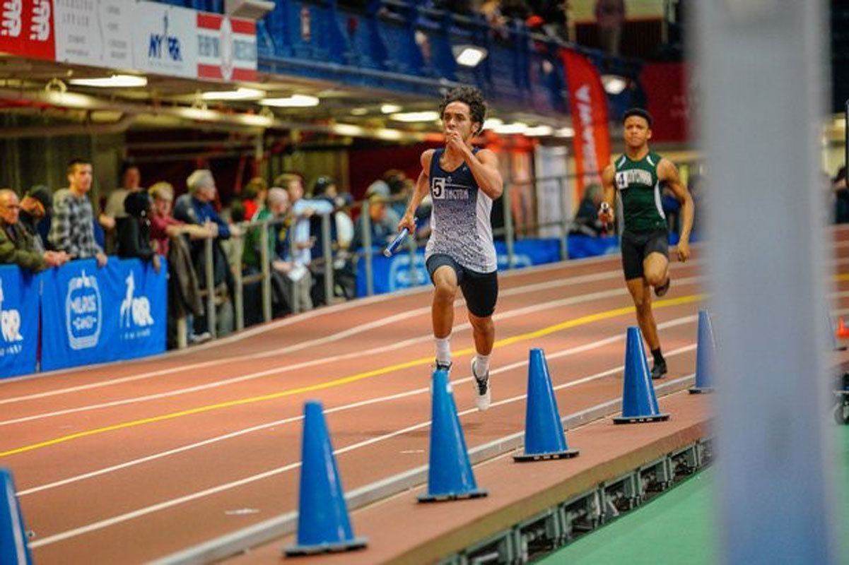 Sophomore Isaiah James captures the attention of New York track.