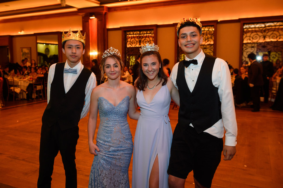 Chaohan Yang and Isabella Toscano were the  prom prince and princess and Phoebe Walther and Danny Arias were the king and queen.