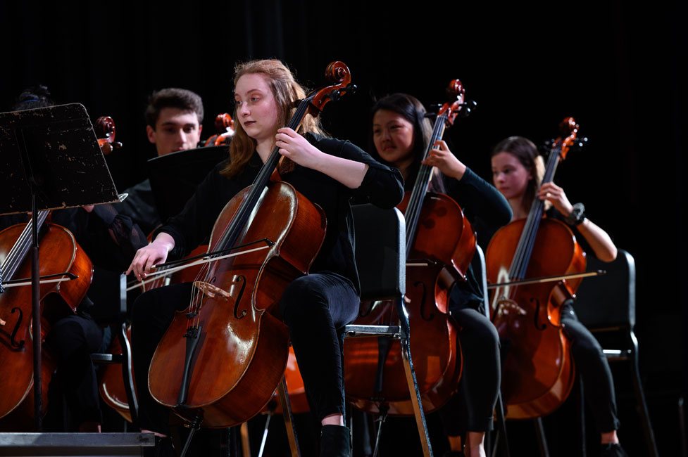 New Huntington music teacher James DiMeglio will become the director of the high school orchestra. (Darin Reed photo.)
