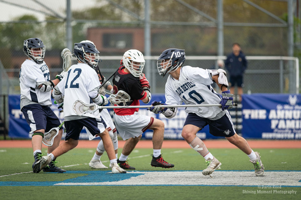 Luke Luckow (No. 10) captured All-County honors with the Blue Devils. (Darin Reed photo)