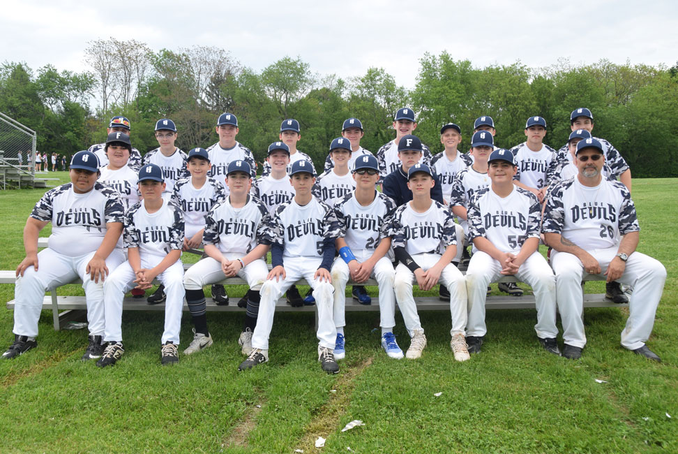 The J. Taylor Finley Middle School's 2019 baseball team with head coach Paul Caleca. 