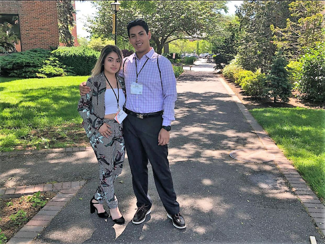 Floris Lopez Zelaya and Jorge Parada Cisneros at the Hugh O'Brian Leadership Conference at Adelphi University.