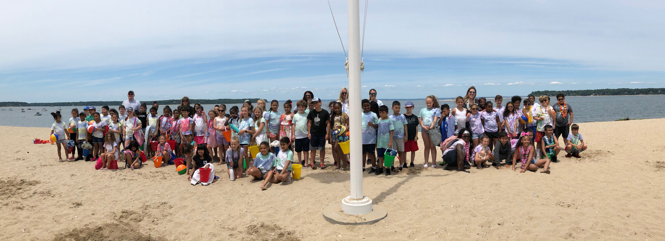 Flower Hill School's third graders celebrated during Beach Day activities.