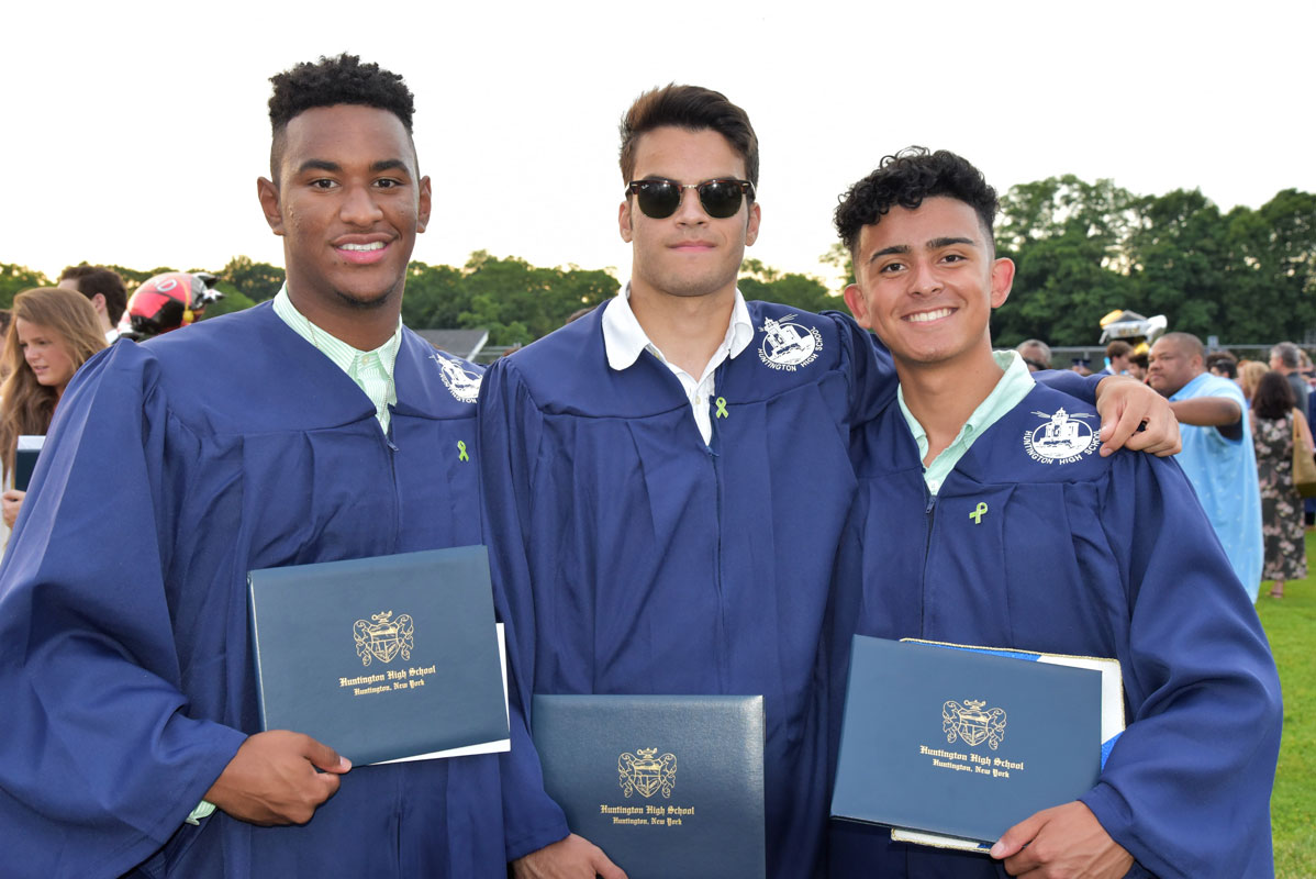 Elian Pimentel, Eren Aydin and Cristian Garay are three of Huntington High School's newest alums.