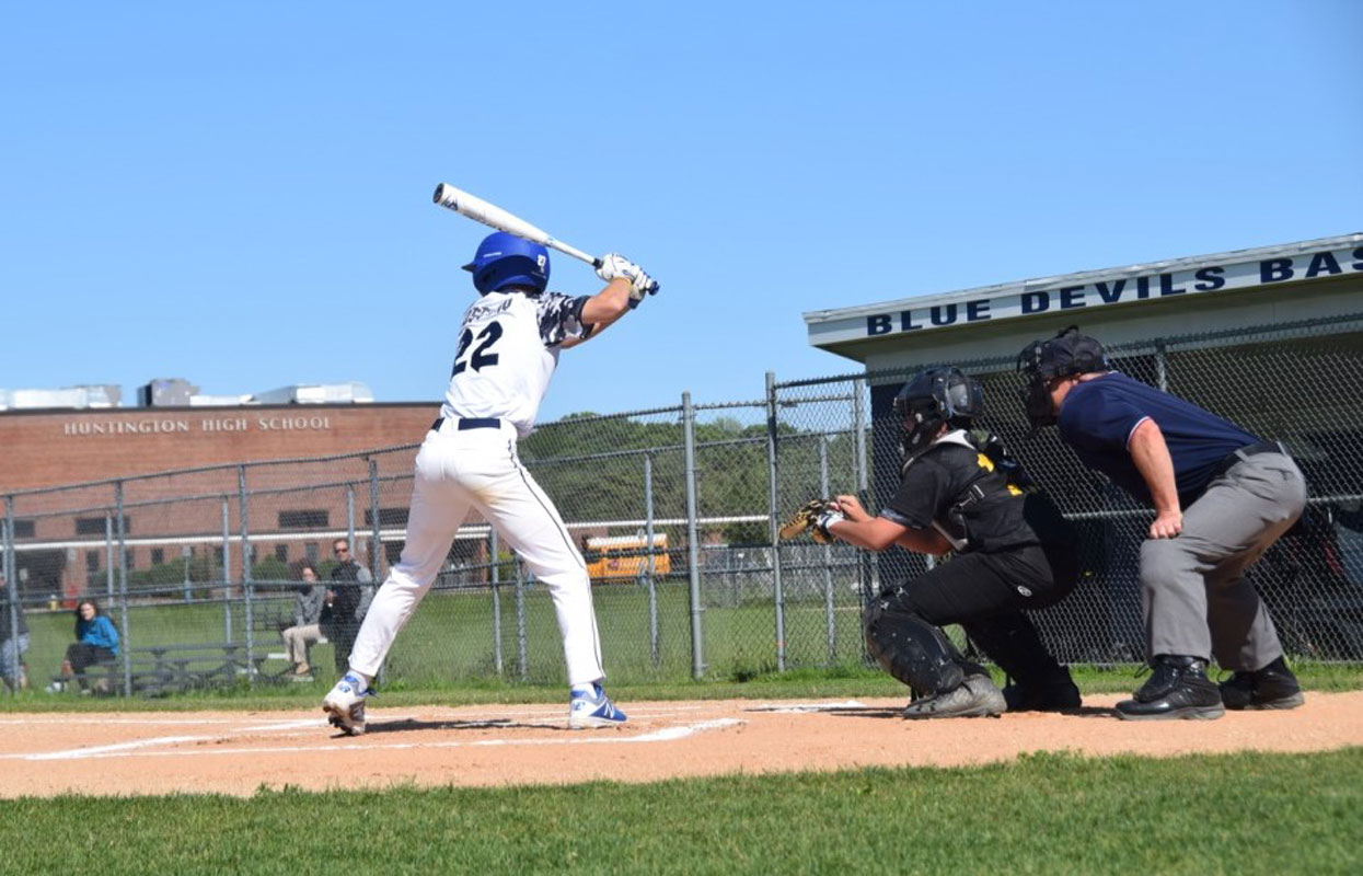 Joseph Toscano at bat for the Finley Middle School baseball team. 