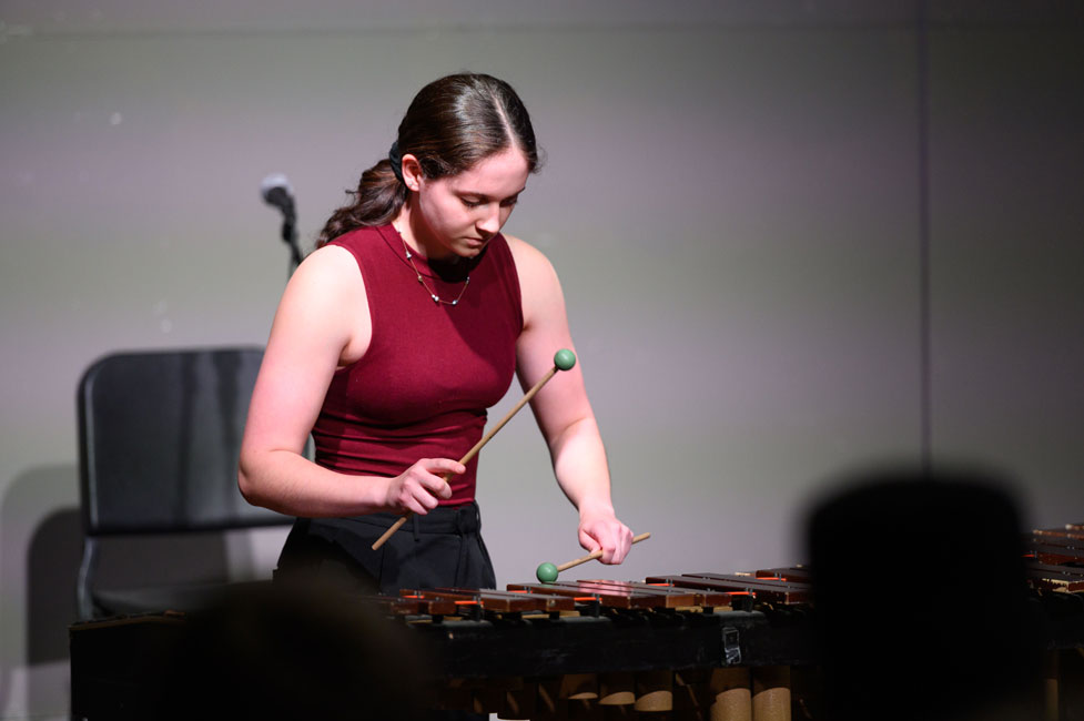 Christiana DeLuca performed Musser's Etude in A-Flat Major on marimba. (Darin Reed photo.)