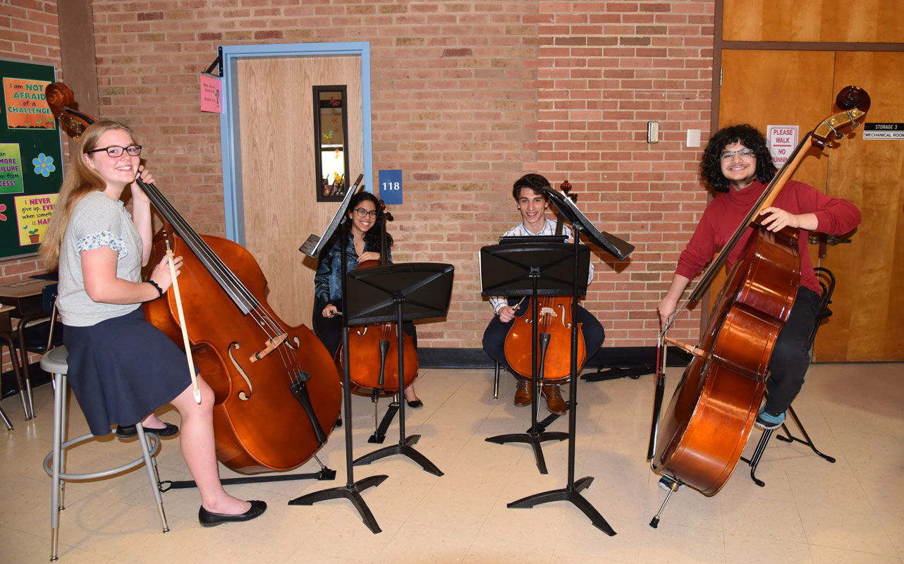 A magnificent string quartet entertained the retiree reception ground.  
