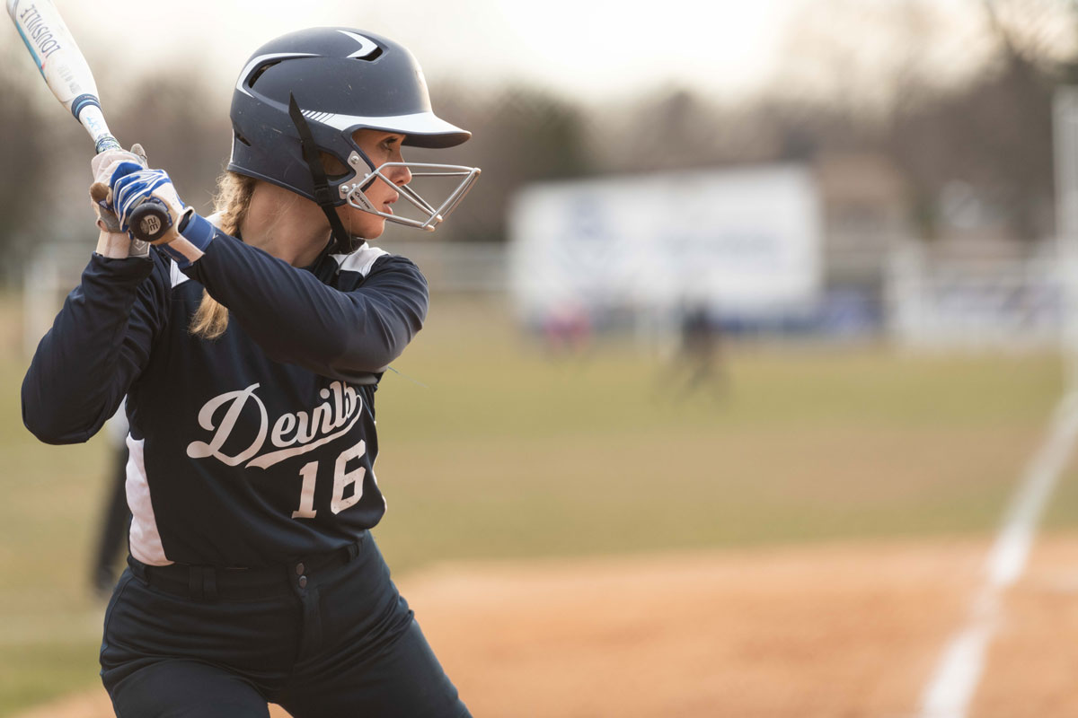 Alexandra Gerbavsits was one of Huntington's top batters. (Darin Reed photo.)
