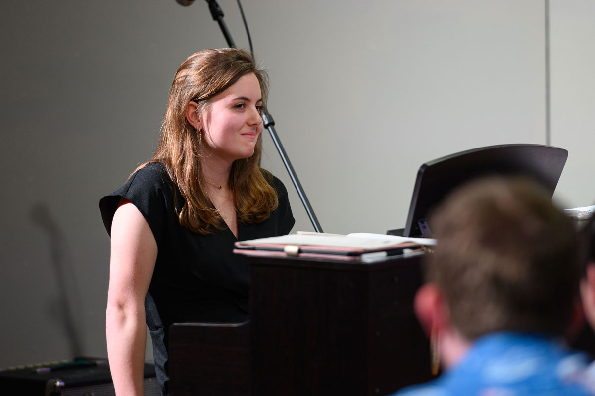 Katherine DeGennaro performed on piano a hauntingly beautiful selection she composed herself. (Darin Reed photo)