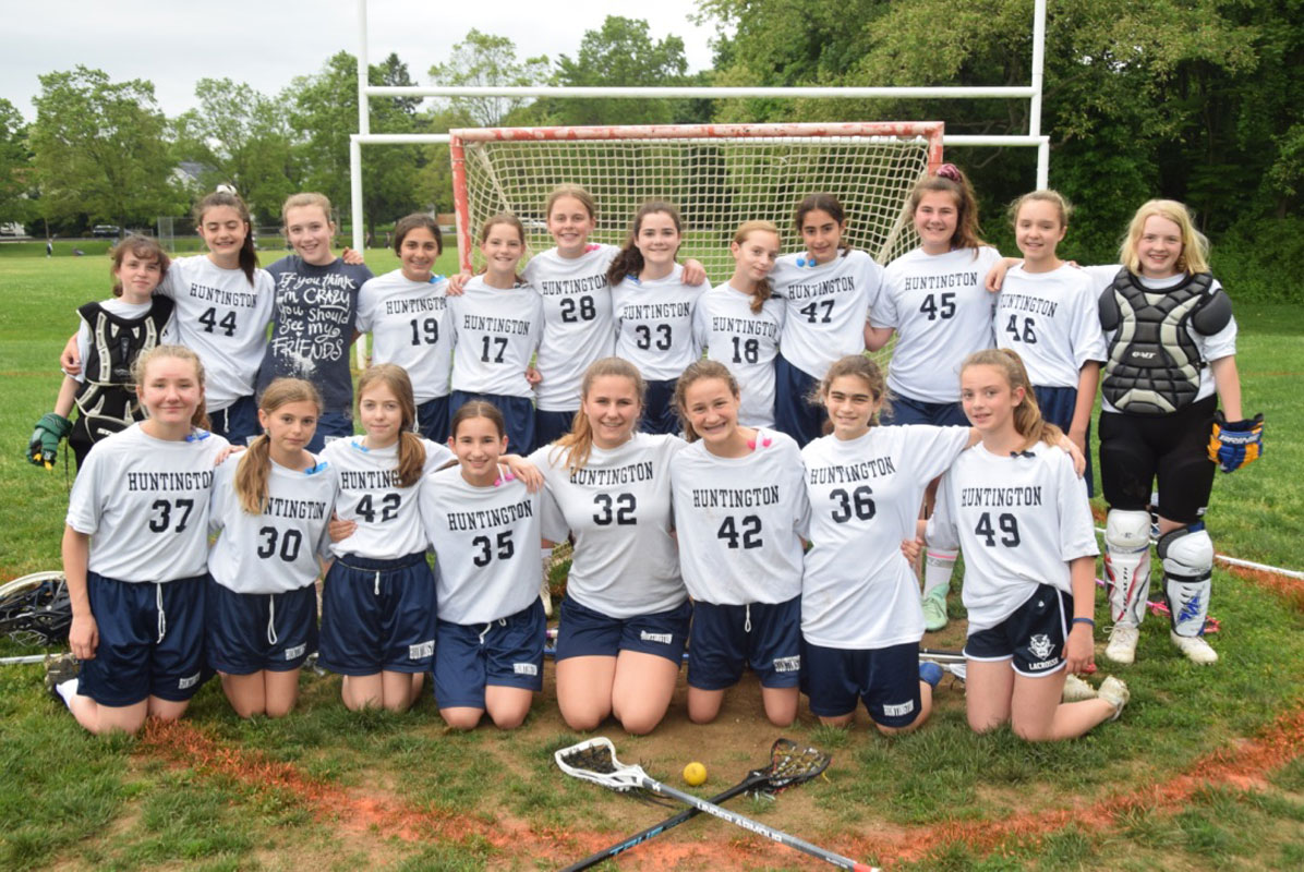 The J. Taylor Finley Middle School girls' lacrosse team featured a large group of seventh grade players.