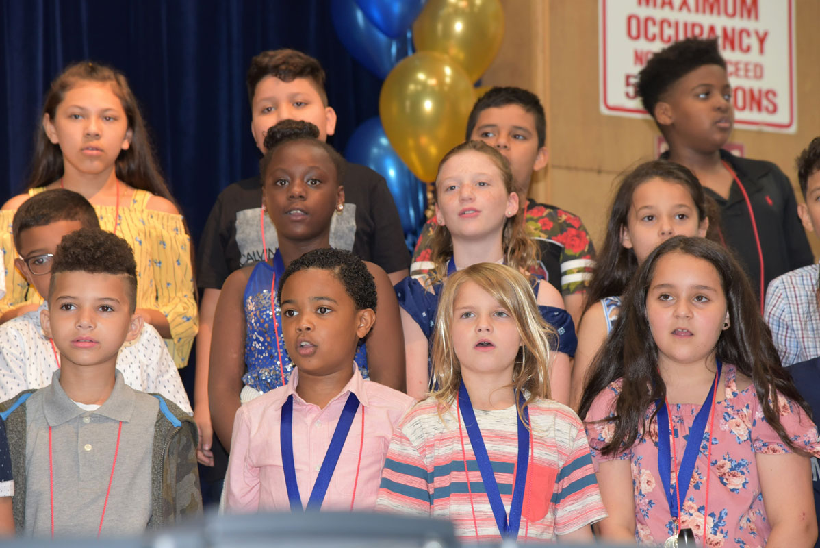 The third graders were the stars of Jefferson School's 2019 moving-up exercises