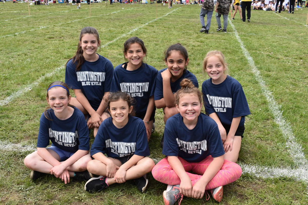 These Woodhull School Fit Club competitors are in a good mood despite the challenging nature of the day.